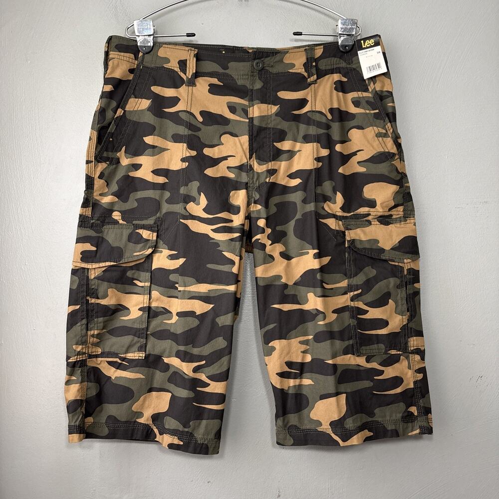 LEE Ellis Camo Shorts Mens Size 38 Cargo Baggy Utility Skater Y2K Streetwear